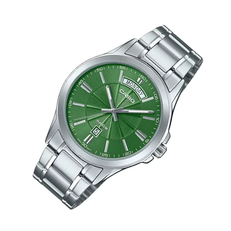 Casio Enticer Japan Quartz Green Dial Men's Watch- MTP-1381D-3AV